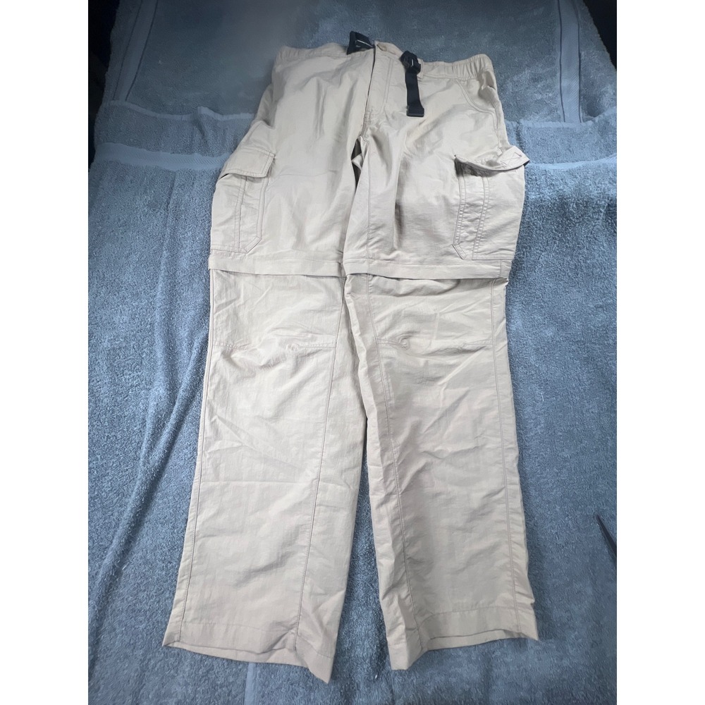 Eddie Bauer Mens Convertable Zip Off Cargo Pants Khaki Size L X 32